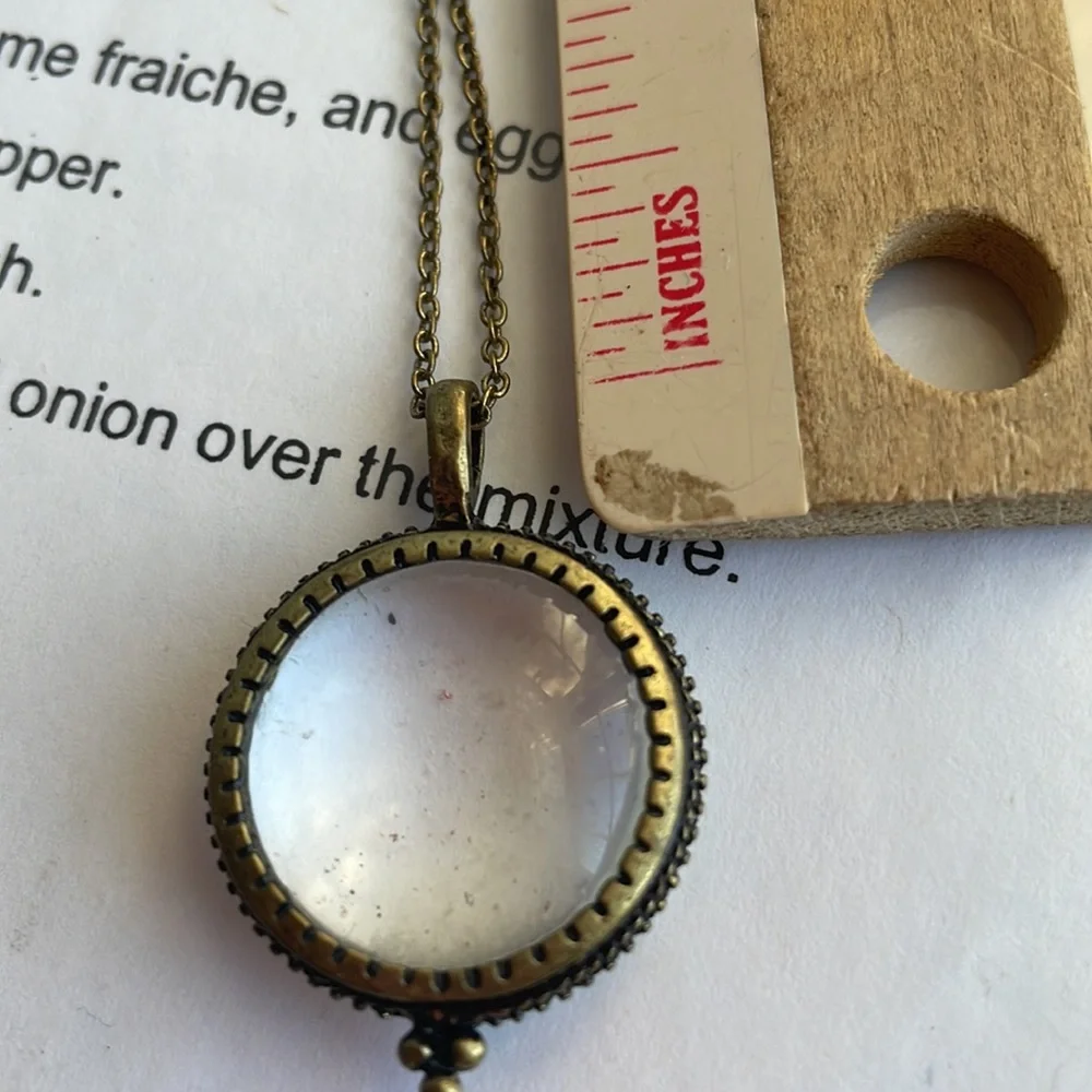 COPY - Magnifying Glass Pendant Necklace, Lucky Brand, Antique - Picture 13 of 16
